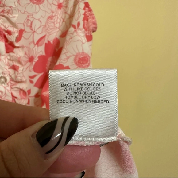 ModCloth Bit of Frill Sleeveless Top Blouse Small Pink Floral - Picture 9 of 11